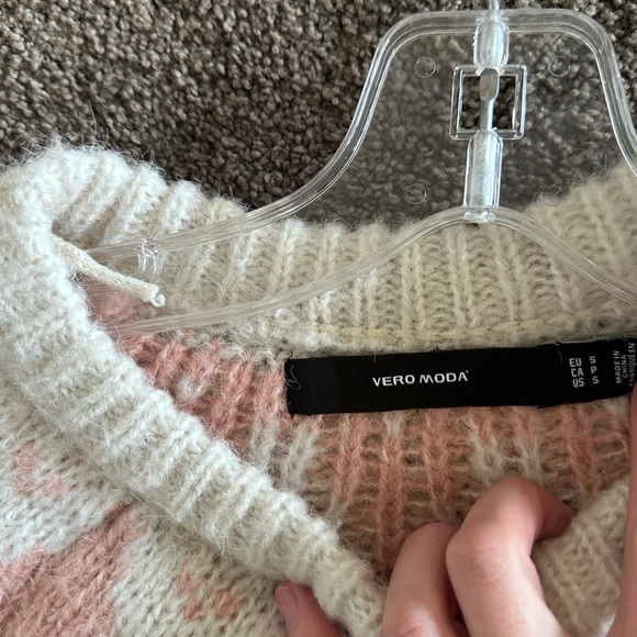 Vero Moda Fair Isle Sweater - Pink, Blue, and White - Picture 3 of 4